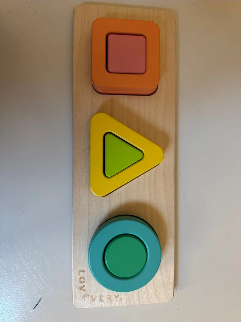 Lovevery Wooden Shape Geo Puzzle 19-21 Months